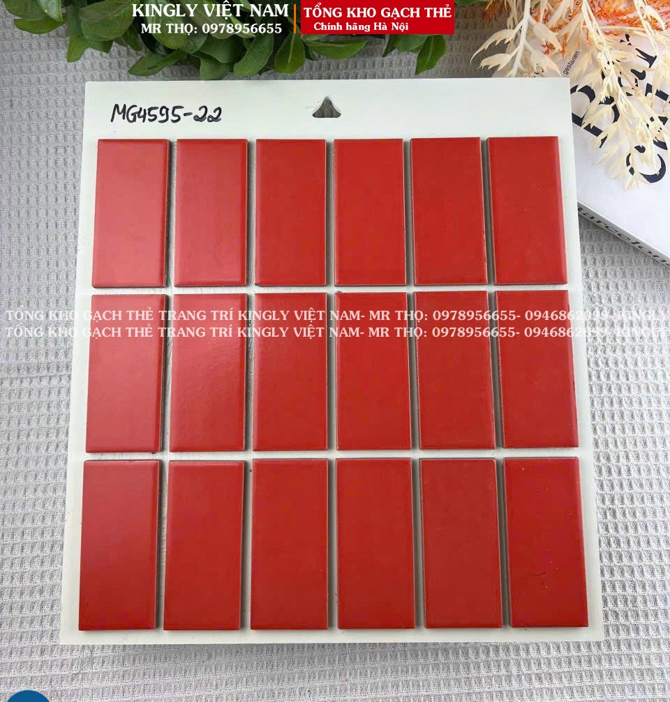 Gạch Thẻ mosaic Trung Quốc MG4595-22 Màu đỏ